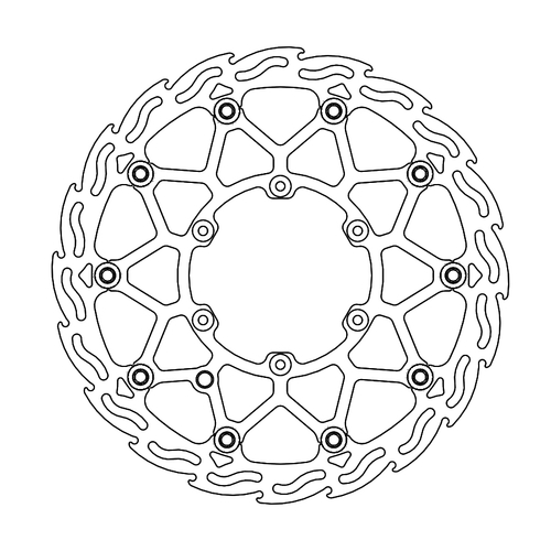 Front floating SM Street 320mm Flame series