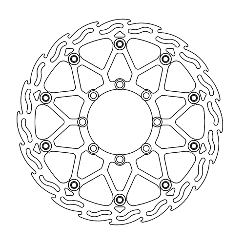 Front floating SM Street 320mm Flame series