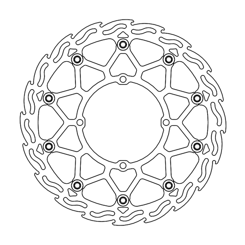 Front floating SM Street 320mm Flame series