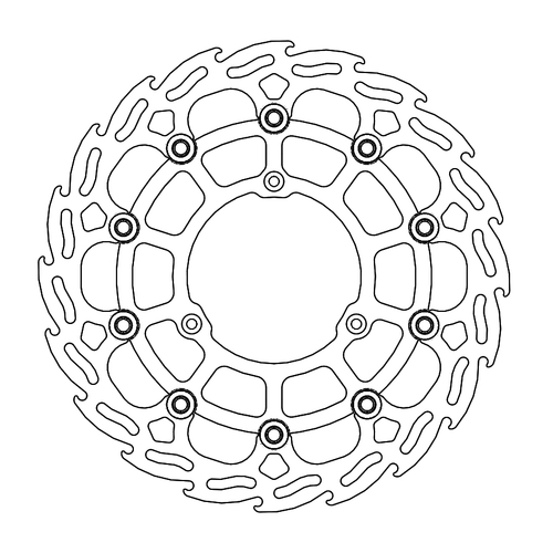Front floating SM Mini 298mm Flame series