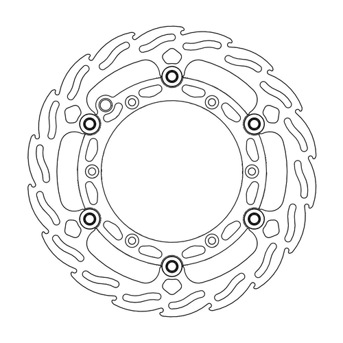 Front floating 260mm Flame series alu inner carrier BLUE