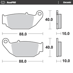 MOTO MASTER - PASTIGLIE FRENO STRADALI CERAMICHE 