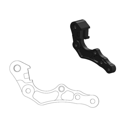 MOTO MASTER - ADATTATORE DISCO - Adapter bracket for 270mm front disc BLACK