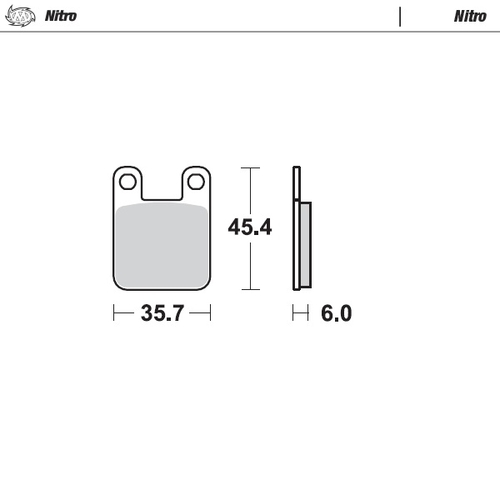 Front pad left Nitro series | Rear pad Nitro series