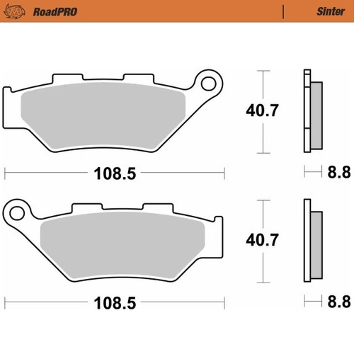 Front pad right Sinter series | Front pad Sinter series