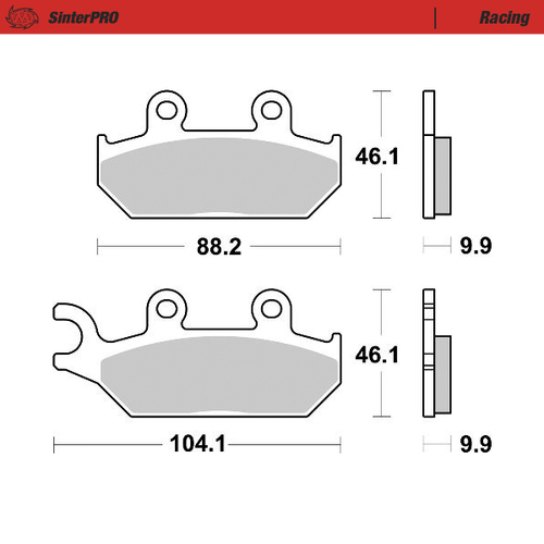 Front pad right Racing series