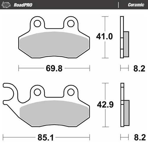 Front pad Ceramic series | Rear pad Ceramic series