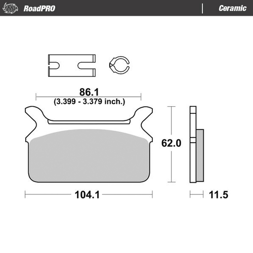 Rear pad Ceramic series