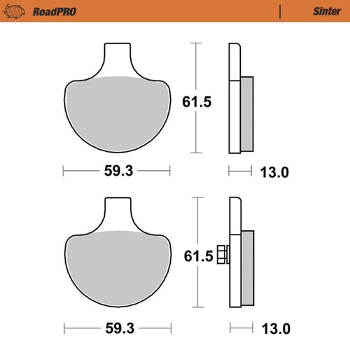 Front pad right Sinter series | Front pad Sinter series