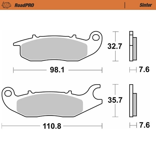 Front pad right Racing series | Front pad right Sinter series