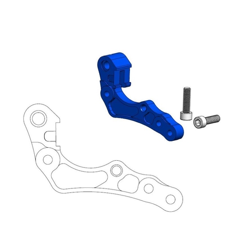 Adapter bracket BLUE for 260mm front disc