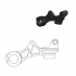 Rear Caliper Adapter BLACK