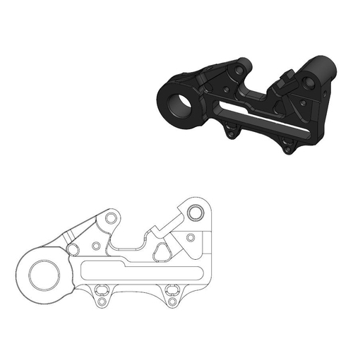 Rear Caliper Adapter BLACK