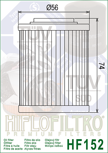 HF152 FILTRO OLIO APRILIA RSV-RST-SL1000