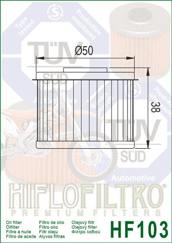 HF103 FILTRO OLIO HO.CRF 300L/RALLY 21>
