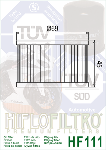 HF111 FILTRO OLIO HONDA CB400N-CX500/650