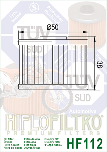 HIFLOFILTRO - FILTRO OLIO - HF112