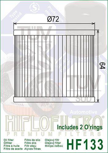 HIFLOFILTRO - FILTRO OLIO - HF133
