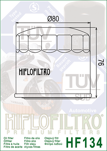 HF134 FILTRO OLIO SUZ GSXR 750 85>87
