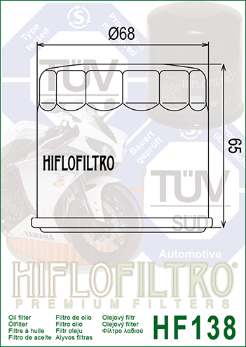 HIFLOFILTRO - FILTRO OLIO - HF138