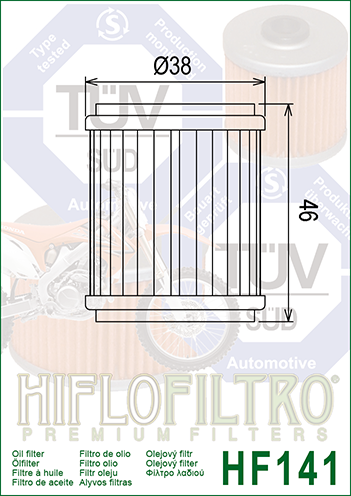 HIFLOFILTRO - FILTRO OLIO - HF141