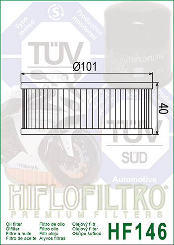 HF146 FILTRO OLIO YAMAHA XJ/V-MAX <95