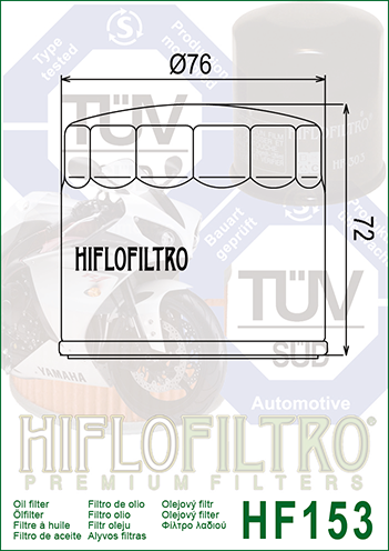 HIFLOFILTRO - FILTRO OLIO - HF153
