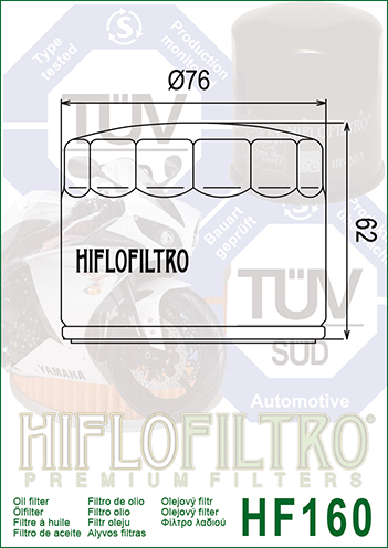 HIFLOFILTRO - FILTRO OLIO - HF160