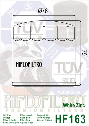 HF163 FILTRO OLIO BMW K75>1200+R850 GS>