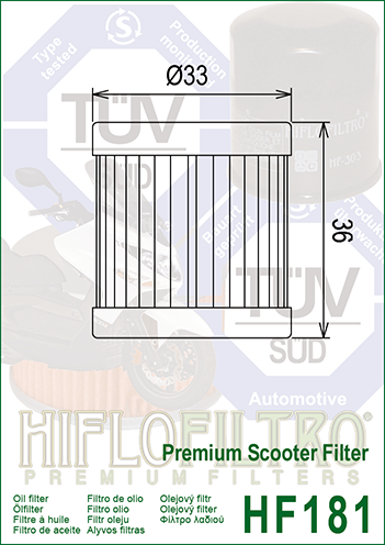 HIFLOFILTRO - FILTRO OLIO - HF181