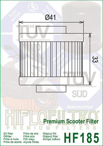 HIFLOFILTRO - FILTRO OLIO - HF185
