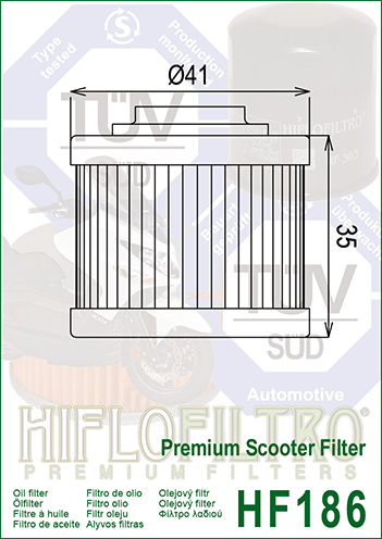 HIFLOFILTRO - FILTRO OLIO - HF186