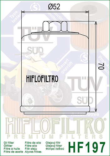 HIFLOFILTRO - FILTRO OLIO - HF197