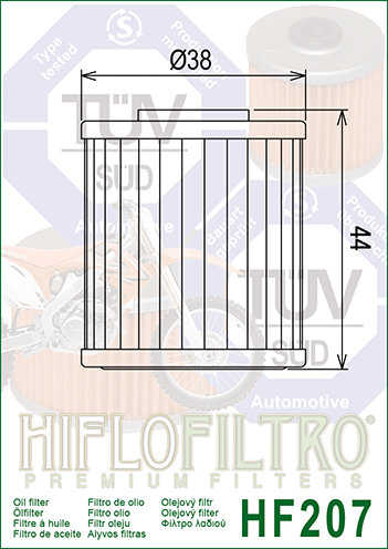 HIFLOFILTRO - FILTRO OLIO - HF207