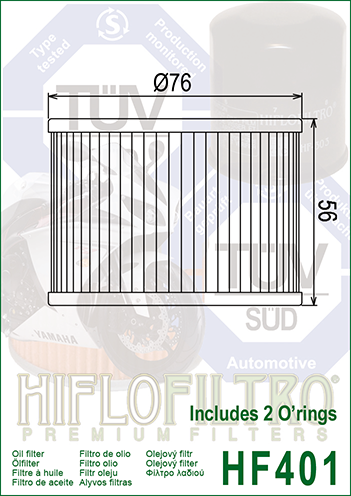HIFLOFILTRO - FILTRO OLIO - HF401