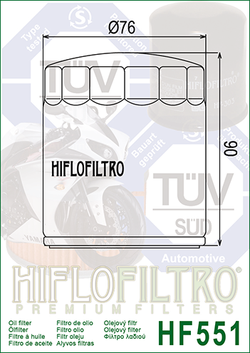 HF551 FILTRO OLIO HIFLO GUZZI 94>+V10+V11