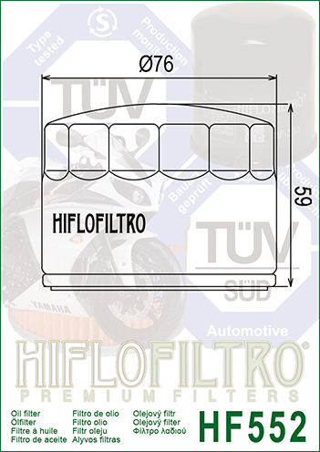 HIFLOFILTRO - FILTRO OLIO - HF552