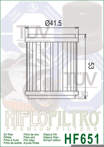 HF651 FILTRO OLIO KTM DUKE 690 12>