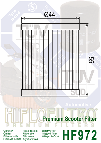 HF972 FILTRO OLIO SUZ.BURG<07+MAJ40004