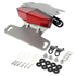 DRC - PORTA TARGA +  LED EDGE-2 ALLUMINIO - KLX 125 / 150. D-tracker 125 ROSSO /RED -D45-18-715