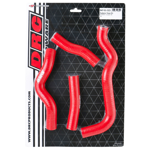 DRC Radiator Hose Kit KLX250/D-Tracker '08- Red