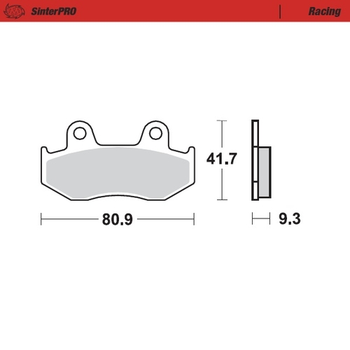 095811 PASTIGLIE FRENO M.M.POST.YAMA YFZ450