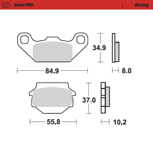 Front pad left Racing series | Front pad right Racing series