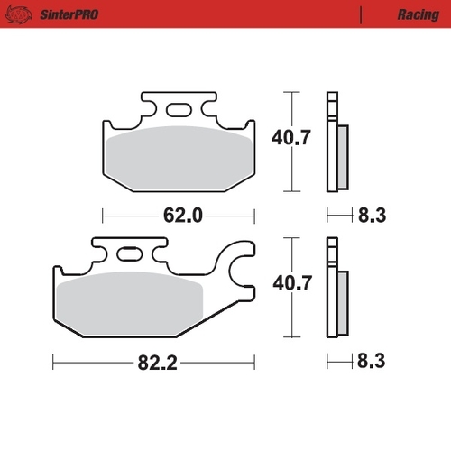 Front pad left Racing series | Front pad right Racing series