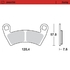 Front pad left Racing series | Front pad right Racing series | Rear pad Racing series | Rear pad right Racing series
