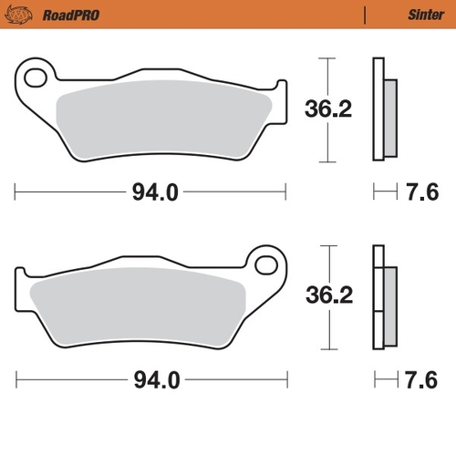 MOTO MASTER - PASTIGLIE FRENO STRADALI SINTERIZZATE - Front pad right Sinter series | Front pad Sinter series