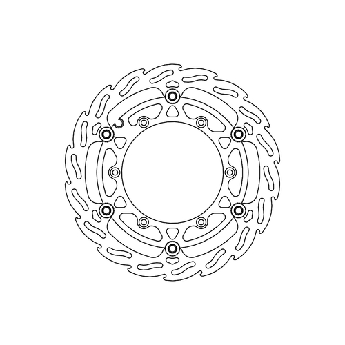 Front floating 270mm Flame series alu inner carrier BLACK