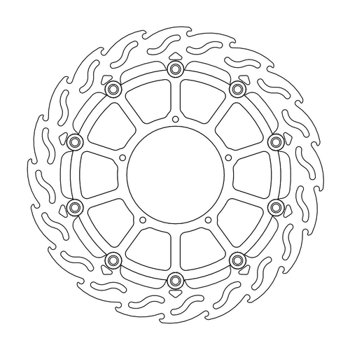 Front floating SM Racing 320mm Flame series | Front left floating Flame series