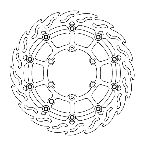 Front floating SM Racing 320mm Flame series
