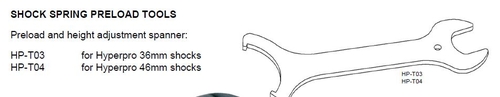 HP-T04 CHIAVE PRECARICO MOLLA MONO 46mm-T04
